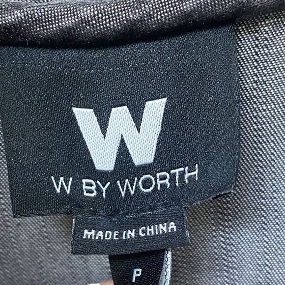 W by WORTH Jacket Size P (XS/S) Denim Gray Wash Tencel Casual Utility Coat - Picture 4 of 11